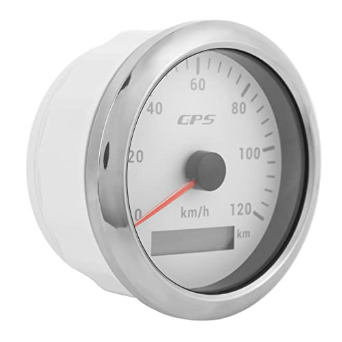 Keenso Auto GPS Tachometer, Marine 85mm 0-120KM/H GPS-Geschwindigkeitsmesser 9-32V DC Wasserdichter Kilometerzähler mit 7-Farben-Hintergrundbeleuchtung für Auto Boot RV Yacht von Keenso