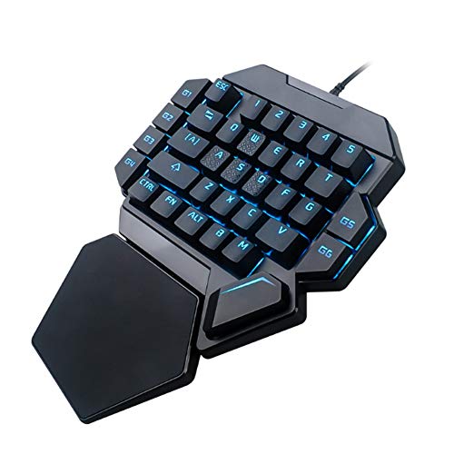 Blue Switch Onehanded Mechanical Keyboard mit 9 Backlight -Farben und Makroaufzeichnungsfunktion, Plug- und Spielspieltastatur für Win10/8/7/Vista/ME für PC Gaming Enthusiasten Blue Switch Onehanded Mechanical Keyboard mit 9 Backlight -Farben und Makroaufzeichnungsfunktion, Plug- und Spielspieltastatur für Win10/8/7/Vista/ME für PC Gaming Enthusiasten von Keenso