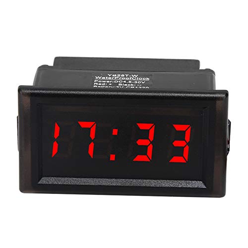 DC4.5 Bis 30V Wasserdichtes Staubdichtes Auto Auto Elektronische Uhr LED Digitalanzeige (Rot) von Keenso