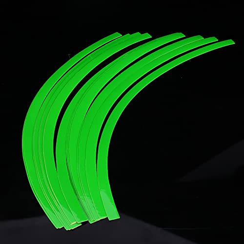Felgenband, 16 Stück Elegantes wasserdichtes reflektierendes Felgenband für Fahrrad für Auto-Motorradfahren Leuchtendes Grün Interieur Und Exterieur Von Kraftfahrzeugen von Keenso