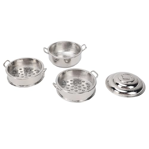 Keenso 1:12 Miniatur-Dampferkorb, Design mit Hohem Realismus-Legierung, Detailliertes Puppenhaus-Küchenzubehör, Mehrzweck-Mini-Ausstellungsstück, Langlebige Legierungskonstruktion für Dollhouse Keenso 1:12 Miniatur-Dampferkorb, Design mit Hohem Realismus-Legierung, Detailliertes Puppenhaus-Küchenzubehör, Mehrzweck-Mini-Ausstellungsstück, Langlebige Legierungskonstruktion für Dollhouse von Keenso