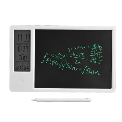 Keenso 10 -Zoll -LCD Tablet mit Digitaler Uhr, Löschable Doodle Board für Business Office Home, Tragbares Design (White) von Keenso