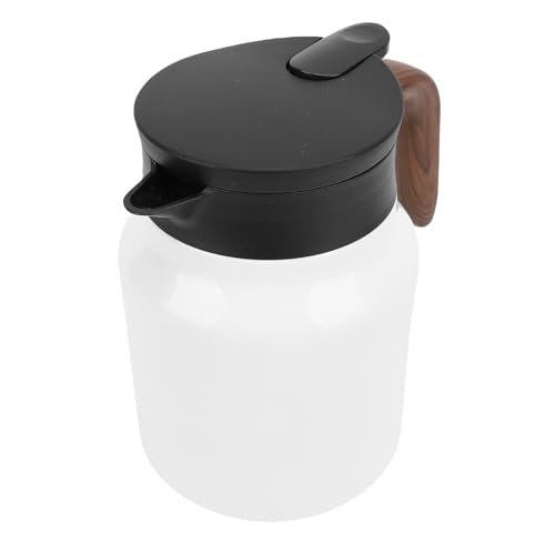 Keenso 1000 Ml Edelstahl -Isoliertee -Teekanne mit Lecksicherem Deckel für Kaffee/Tee Enthusiasten (WHITE) von Keenso