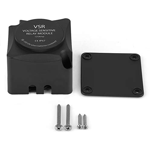 Keenso 125 Amp Doppelbatterie-Isolator, Spannungsempfindlicher DC 12V VSR Batterie Trennrelais Automatischem Laderelais von Keenso