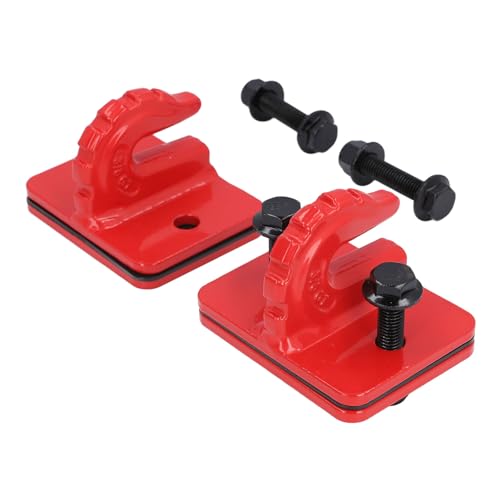 Keenso 2 Set Grad 70 Traktorschaufel Haken -Haken Set 7.500 Lbs Schlepphaken für UTV Truck Schwarz (Rot) von Keenso