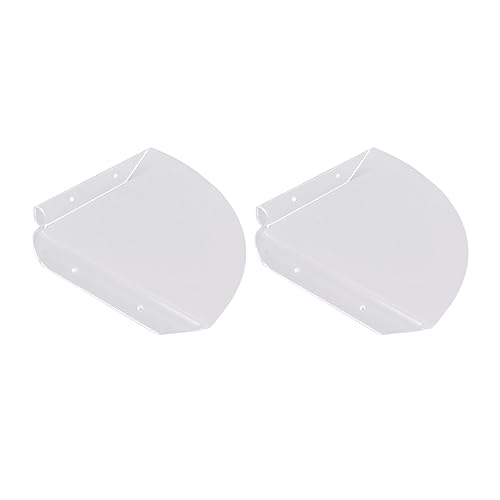 Keenso 2pcs Eckwandregal Viertel Runde Schwimmende Regale für Schlafzimmer und Wohnzimmer Acrylmaterial mit Besonders Großem Raum (klar) von Keenso