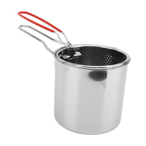 Keenso 304 Edelstahl -Pommes mit Silberkorb Deckel Milchpfanne Kochtopf für Französisch Pommes Keenso 304 Edelstahl -Pommes mit Silberkorb Deckel Milchpfanne Kochtopf für Französisch Pommes von Keenso