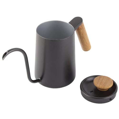 Keenso 304 Edelstahlauslauf Modern View Design Holzstufe und Abdeckung Nachhaltiger Grauer Casserie (BLACK) von Keenso