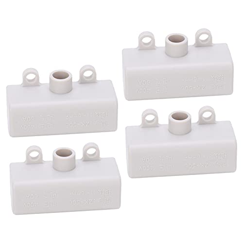 Keenso 4PCS High -Power -Hauptsplitteranschluss: ABS Flameretardant Terminal Block für Singlemulti Strang Draht, 400 V 60A für Deckenlampenkabel, Safe Messing Leiter (Ein Eingang und vier Ausgänge von Keenso