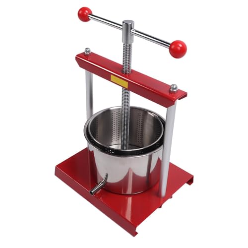 Keenso 5.5L -Kapazitätshandbuch Squeezer Multifunktional Edelstahl Press Juicer Lieger Geräusche Arbeiten für die Ruhige Küchenumgebung von Keenso