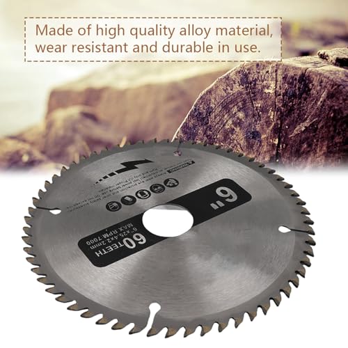 Keenso 60 Zähnekarbid -Schnittscheibe, Hohe Härte Kreisförmiger Sägen Schaufel/Flügel für Holz, Flache und Glatte Schnitte, Geeignet für Nichteisenmetall und Holz Geeignet Keenso 60 Zähnekarbid -Schnittscheibe, Hohe Härte Kreisförmiger Sägen Schaufel/Flügel für Holz, Flache und Glatte Schnitte, Geeignet für Nichteisenmetall und Holz Geeignet von Keenso