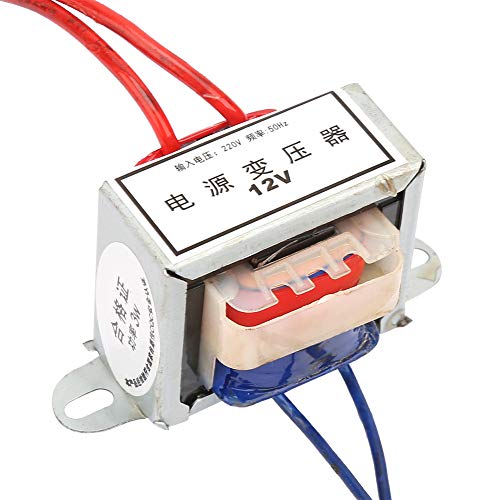 Keenso AC 12V/24V Single Power Transformator mit Flammhemmendem Nylonkern für den Heimgebrauch - EI -Stromtransformator, Leistungskonverter für Haushaltsgeräte und Elektronik (12V) von Keenso