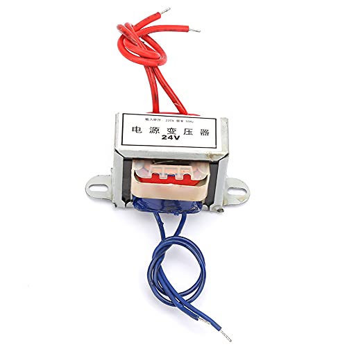 Keenso AC 12V/24V Single Power Transformator mit Flammhemmendem Nylonkern für den Heimgebrauch - EI -Stromtransformator, Leistungskonverter für Haushaltsgeräte und Elektronik (24V) von Keenso