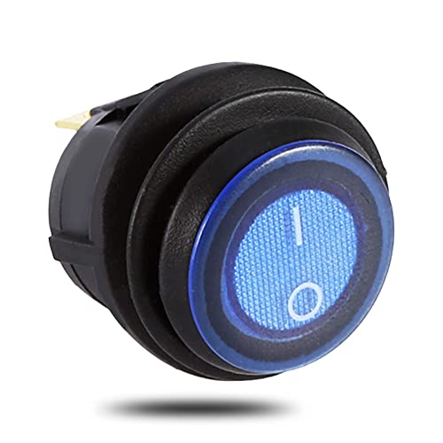 Keenso Auto 12V Kippschalter, Auto Kippschalter LKW Runde Wippe Toggle LED-Schalter 12V 16A 3 Pin Blaulichtschalter SPST Ein-Aus-Steuerung Keenso Auto 12V Kippschalter, Auto Kippschalter LKW Runde Wippe Toggle LED-Schalter 12V 16A 3 Pin Blaulichtschalter SPST Ein-Aus-Steuerung von Keenso