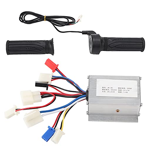 Keenso Bürsten Contoller, 24V 250W Elektrofahrrad Bürstenmotor Controller mit Langem Kabel Daumengasgriff von Keenso