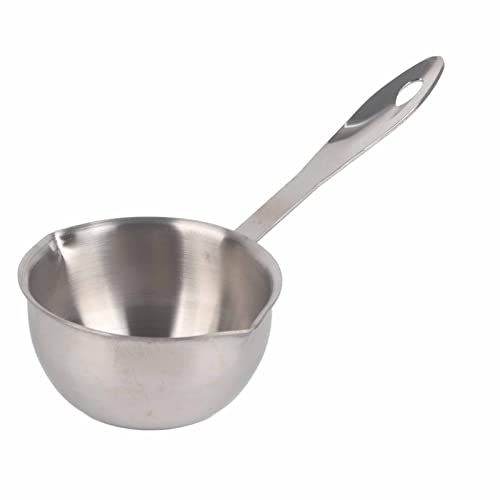 Keenso Butterwärmer Topf mit Gusssputungen auf Beiden Seiten Zum Hitzigen Milch und Butterkühlgriff Leicht an der Wand Hängen (150 ml) von Keenso