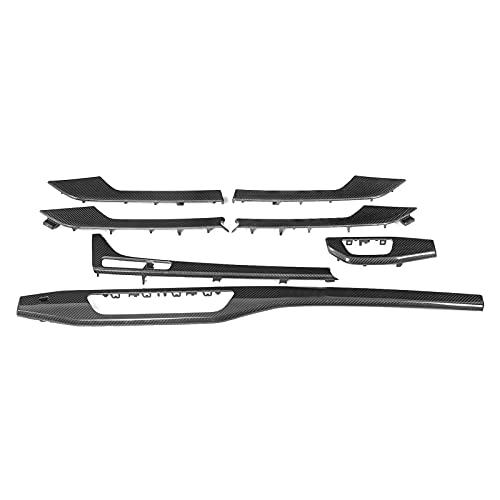 Keenso Car Interior Trims Set, Carbon Fiber 7PCS Interior Center Console Gear Shifter Instrument Türverkleidungen Ersatz für A4 B9 2016-2021 LHD Interieur Und Exterieur Von Kraftfahrzeugen von Keenso