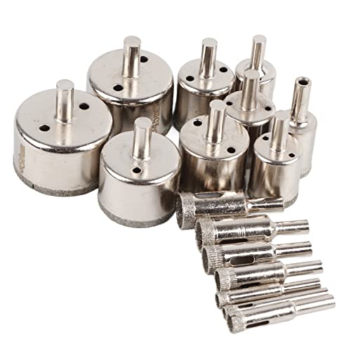 Keenso Diamantlochsägen-Kit, 6 Mm-50 Mm Glasbohrgeräte Zum Bohren von Löchern in Glas, Flaschen, Marmor, Granitstein Keenso Diamantlochsägen-Kit, 6 Mm-50 Mm Glasbohrgeräte Zum Bohren von Löchern in Glas, Flaschen, Marmor, Granitstein von Keenso