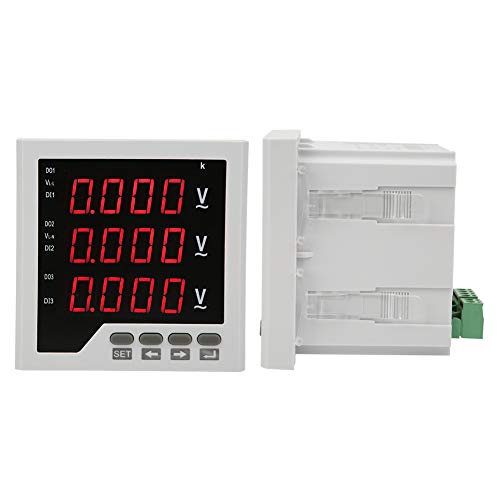 Keenso Digital LED 3 Phasenspannungsmesser AC 450 V, Clear Reading Bis 1999 Bereich, Geeignet für die Messung der Elektrischen Parameter, Kompaktes Design, Kompaktes Design von Keenso