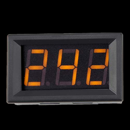 Keenso Digital Voltmeter AC 70-380V CA 70-380 V Spannungsspannungsmessgerät für 220-V-Generatorüberwachung, Wasserdichte Abdeckung Abdeckung (Schriftbeleuchtete Schriftgelb) von Keenso