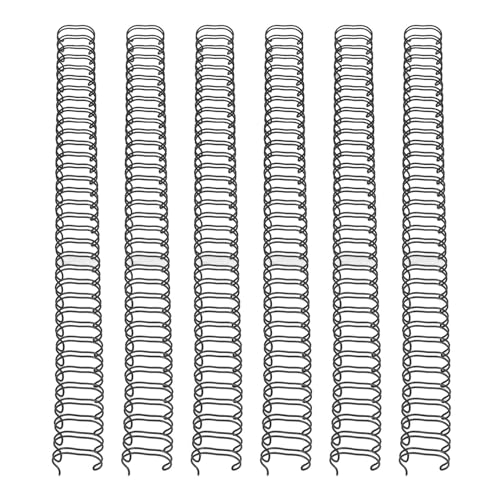 Keenso Doppelschleifendraht 12,7 Mm Durchmesser 34 Schleife 3: 1 Pitch Nylon Beschichtetem Eisendraht Bindungsrücken, Professionelles Erscheinungsbild für Geschäftsdokumente (BLACK) von Keenso