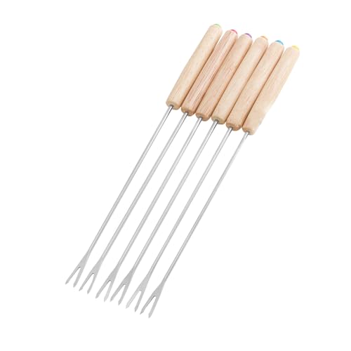 Keenso Edelstahl Fondue Sticks Smore Sticks Käse Fondue Forks für Schokoladendessert Obst Picknick Dinnerparty von Keenso