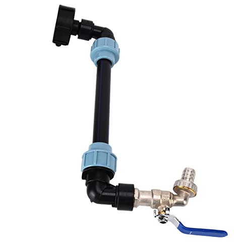 Keenso Ellbogen -IBC -Adapter Bequemer Schnellanschluss für Wassertank, Chemische Fässer, Vorbeugung von ABS Messingkippen für die Bewässerung Können (EIN Eimer mit höherem Up) von Keenso