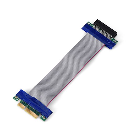 Keenso Flexible PCI -e -Hane an Weibliche VGA Kurzer Erweitertes Kabel Heißlebiger Heißes Schmelzen, Keine Fahrerinstallation Benötigt (PCi-e 4x bis 4x) von Keenso