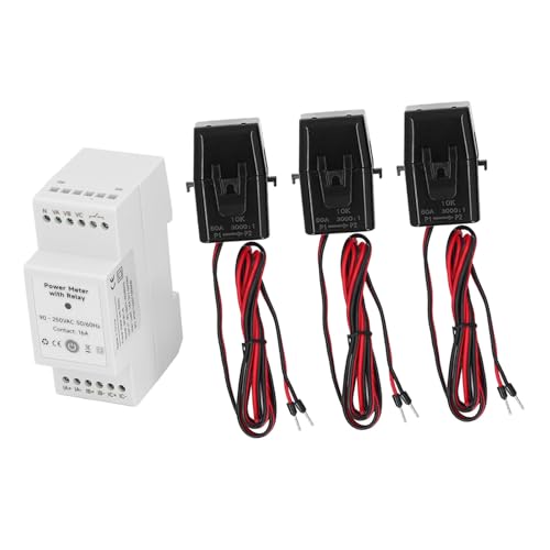 Keenso Home Energy Messgerät Effiziente 3 -Phase -WLAN Leistungsmonitor für Smart Home Besitzer Absclamp Material für Echtzeit Energieverfolgung von Keenso