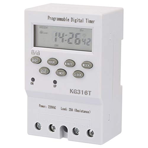 KG316T Zeitschaltuhr, LCD-Display, Timer-Schalter, Zeitschalter, Mikrocomputer, 220 V, Widerstand 25 A, elektrischer Zeitschaltuhr von Keenso