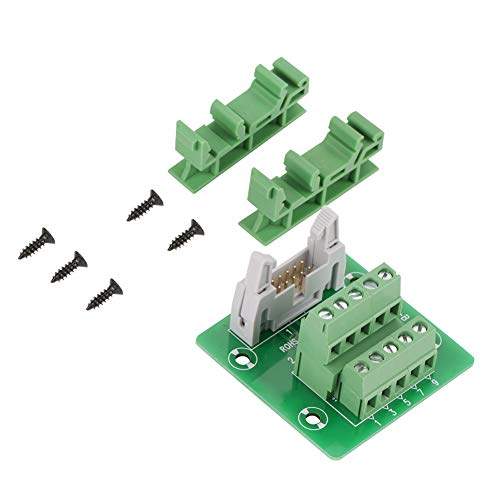 Keenso Klemmenblock-Steckverteilerleiste Breakout-Leiterplatte Anschlussblock-Steckverbinder IDC10P 10Pin PLC-Schnittstellenhalterung mit einfachen DIN-Schienenmontagefüßen Terminals Keenso Klemmenblock-Steckverteilerleiste Breakout-Leiterplatte Anschlussblock-Steckverbinder IDC10P 10Pin PLC-Schnittstellenhalterung mit einfachen DIN-Schienenmontagefüßen Terminals von Keenso