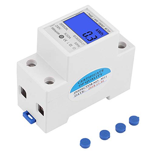 Multifunktions-Energiezähler 5-32A 230V 50Hz LCD-Hintergrundbeleuchtung Einphasen-Energiezähler Watt KWh-Meter DIN-Schienenstromzähler von Keenso