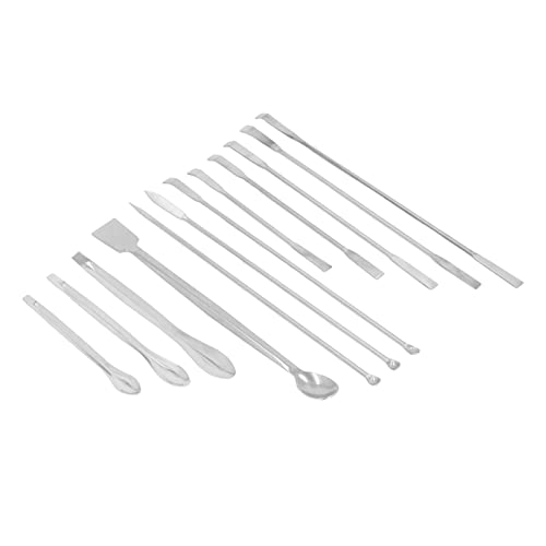 Keenso Laborspatel, 12pcs Edelstahl -Reagenzien -Löffel -Werkzeug -Werkzeug -Labor -Spatel -Kit für Experiment von Keenso