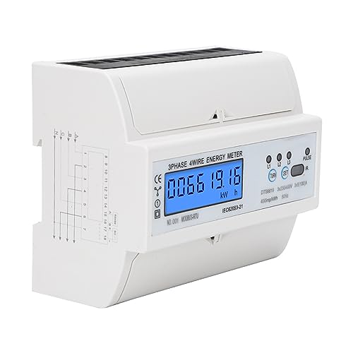Keenso Multifunktionales LCD -Meter Drei Phasenenergie -Energie Messgerät für eine Genaue Messung von von Keenso
