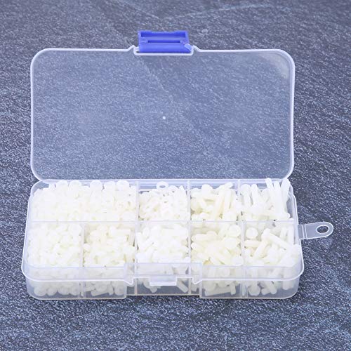 Keenso Nylon M3 Schraubmutter -Waschmaschine Kit, Gute Isolierung und Widerstand für Hausverbesserungsprojekte, Schwarz/, 300 Muttern + 200 Unterlegscheiben + 300 Schrauben (M3 weiße Keenso Nylon M3 Schraubmutter -Waschmaschine Kit, Gute Isolierung und Widerstand für Hausverbesserungsprojekte, Schwarz/, 300 Muttern + 200 Unterlegscheiben + 300 Schrauben (M3 weiße von Keenso
