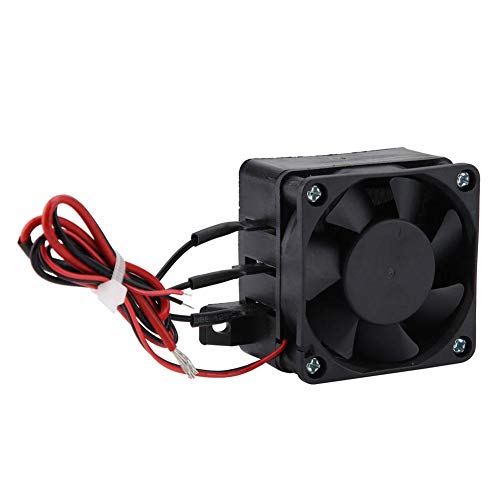 Keenso Heizelement 220V 300W / 400W Gebläse-Lufterhitzer Konstanttemperatur Elektrische Heizung 220V Kleiner Thermostat Mit Gebläse-Kaltleiter Heizelement Isolierter (24V 400W) von Keenso