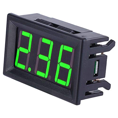 Keenso Präzisionsbearbeitete Digitales DC-Stromanzeigepanel 0-10A Amperemeter für Elektronik- und Leistungsüberwachung Grün (Schriftbeleuchtet grün) von Keenso