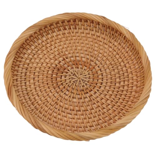 Keenso Pristine Handgewebte Rattan -Obstschale für Küchentisch Elegante Traditionelle Servierschale für Teezimmer oder Wohnzimmer Material (S) von Keenso