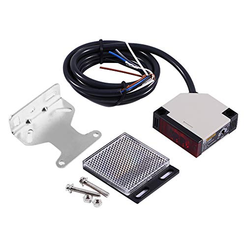 Keenso Reflexions Lichtschranke, E3JK-R4M1 Reflexions-Lichtschranke AC 90-250V 3A Lichtschranke Spiegelreflexion Photoelektrischer Schalter (1 STK) von Keenso