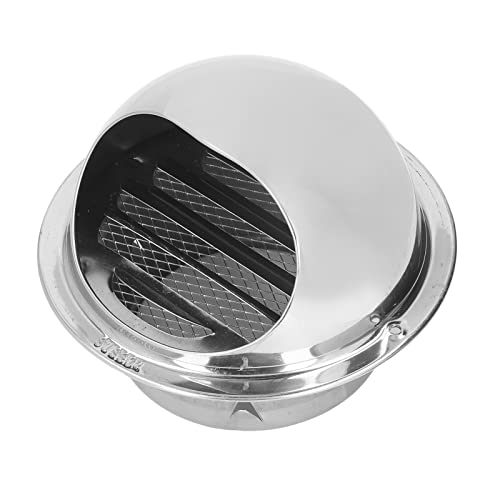 Keenso Rostfreie Stahlrundlüftungsgrilllüftungspackung, Trockner/Badezimmer/Wechselstrom für Stricklüftung, Einfache Installation, 1 Stück (130 mm/5,1 Zoll) von Keenso