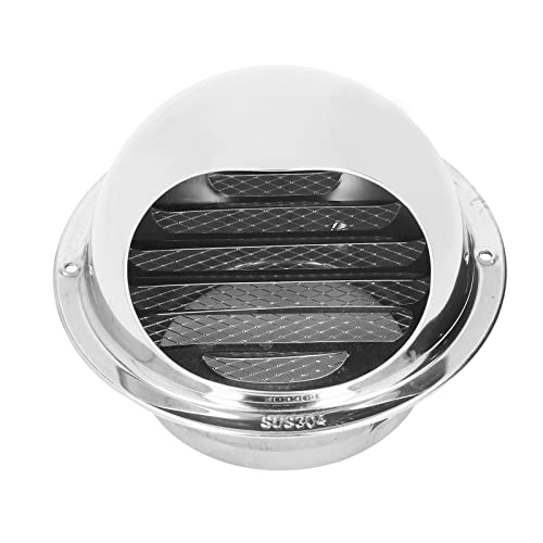 Keenso Rostfreie Stahlrundlüftungsgrilllüftungspackung, Trockner/Badezimmer/Wechselstrom für Stricklüftung, Einfache Installation, 1 Stück (150 mm/5,9in) von Keenso