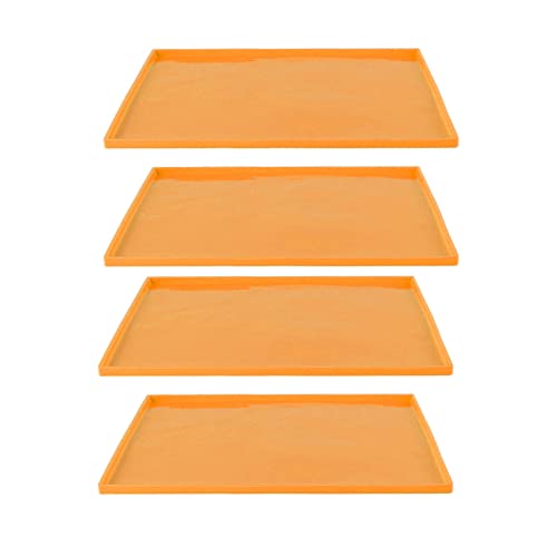 Keenso Silikon -Dehydratorschalen für Lebensmittelqualität Leicht zu Reinigen Verhindern (ORANGE) von Keenso