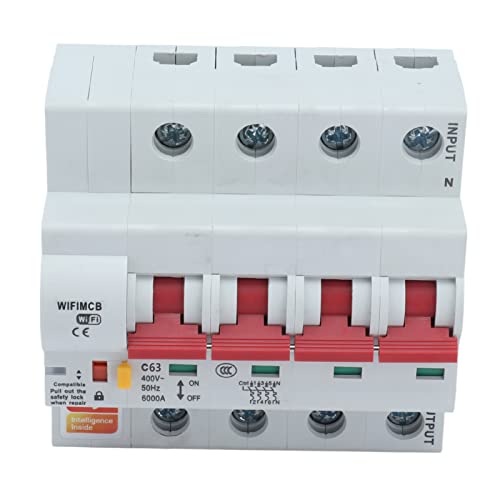 Keenso Smart Remote Circuit Breaker für die Sicherheit zu Hause mit WiFi Control, 4p -Schalter für Tower -Geräte, IP20 Schutzstufe (63A) von Keenso