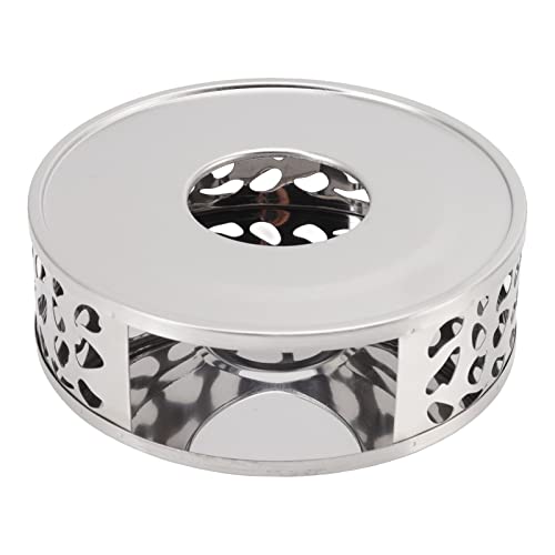 Keenso Teekannenwärmer Hohles Design Teelicht Edelstahl Teekannenheizung für den Heimgebrauch (Unregelmäßiges Loch) von Keenso