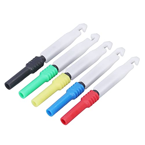 Keenso Testnadeln für Drahtstiche 0,7 Mm Mini -Teststifte mit Hülle für Multimeter -Sonden Set von 5 (Rot, Schwarz, Gelb, Blau, Grün) von Keenso