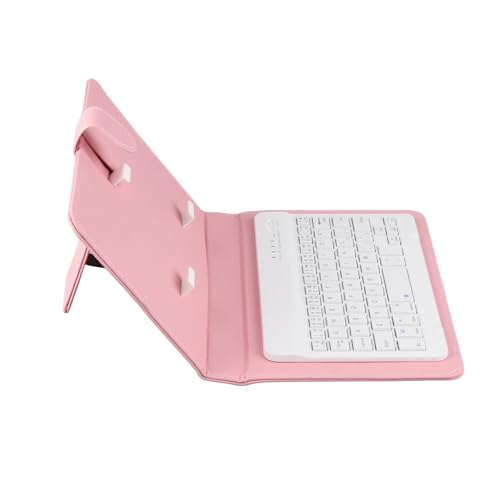 Keenso Tragbare -Tastatur-Flip-Gehäuseabdeckung für -Telefone, Abnehmbares Magnetschalen, Freisprechbestand, Kratzfestes Folio-Design (PINK) von Keenso
