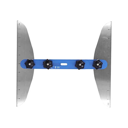 Keenso Treppentrade-Template-Tool für Präzise Messung, Langlebige Aluminiumlegierungstreppengeschwindigkeit für Risers und Regal-Layouts, 11-60 Zoll Range, EasyTouse (BLUE) von Keenso