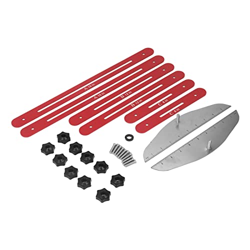 Keenso Treppentrade-Template-Tool für Präzise Messung, Langlebige Aluminiumlegierungstreppengeschwindigkeit für Risers und Regal-Layouts, 11-60 Zoll Range, EasyTouse (Rot) von Keenso