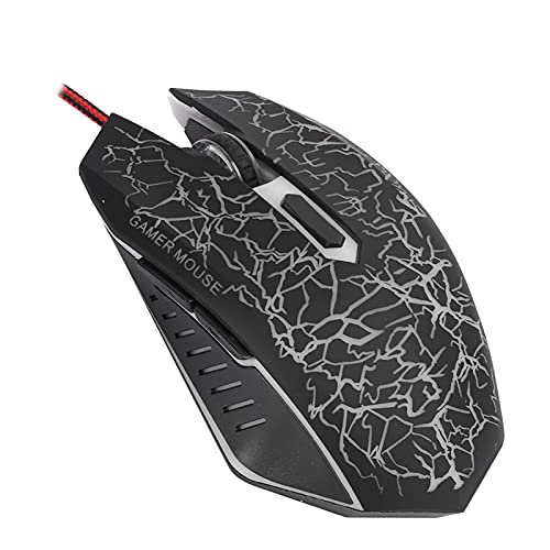 Keenso USB -Ergonomie LED Kabel Gaming Maus Farbenfrohe Lichter Gamer -Mäuse für Stationären PC, Einstellbarer DPI, XP/Vista Benutzer (A70) von Keenso