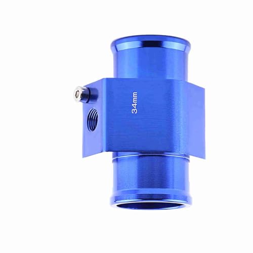 Keenso Universal Aluminium Wassertemperatur Verbindungsrohr Sensor Messgerät Heizkörper Schlauch Adapter, Blau 26mm - 40mm(34MM) Kühlsystem von Keenso